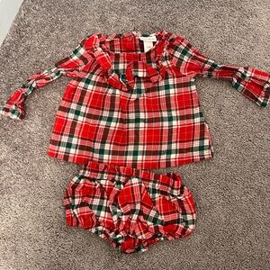 Red Plaid Baby Outfit